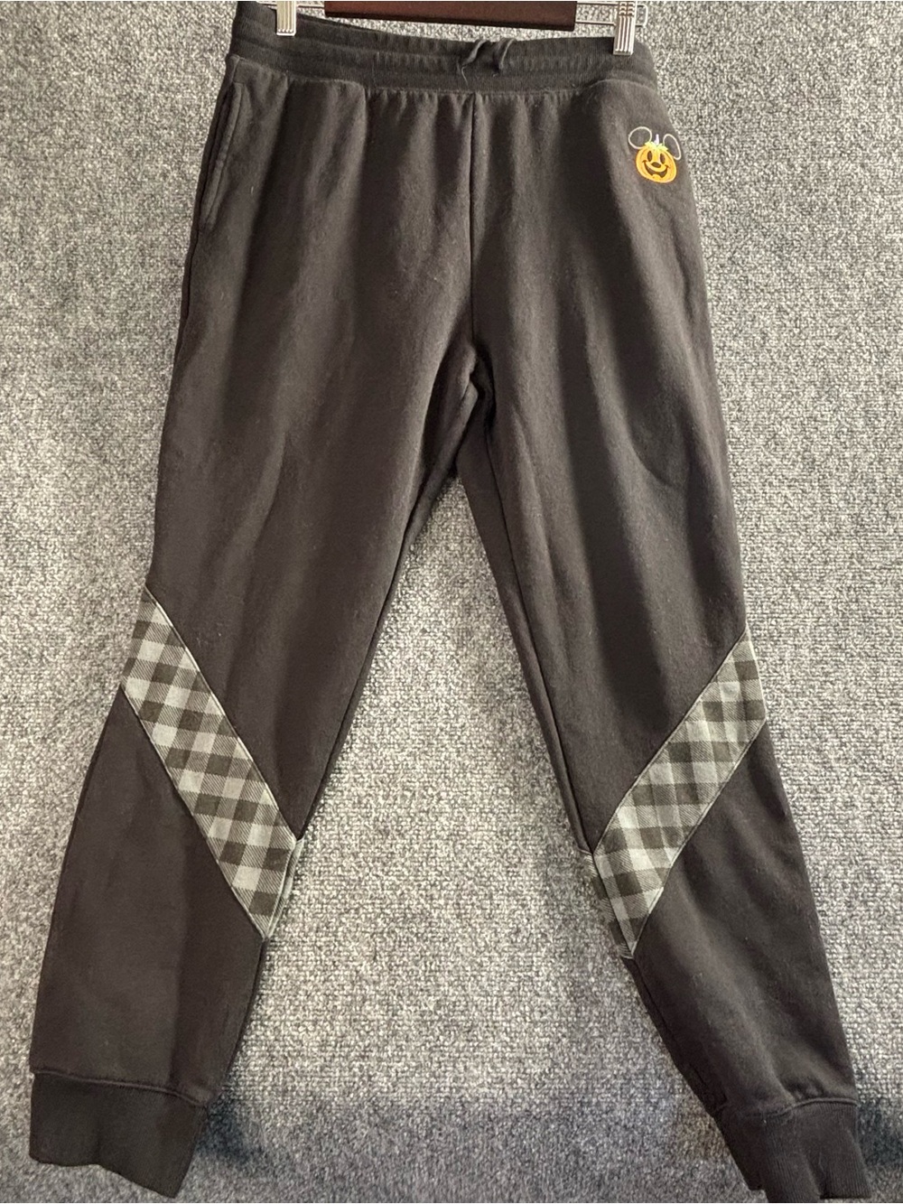 Disney Parks Embroidered Pumpkin Mickey Halloween Sweatpants L Disneyana